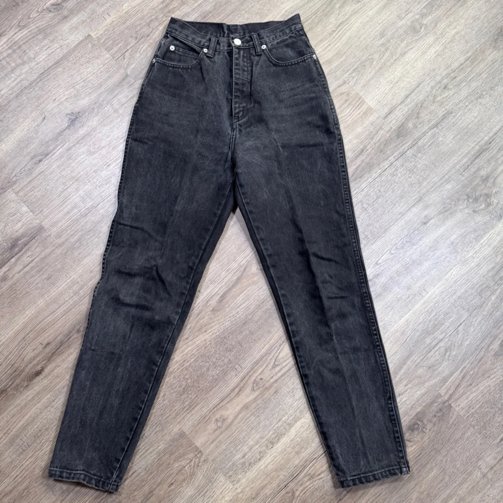 Jordache Vintage Basic Black Denim Jeans - Size 3/4 - Picture 2 of 12